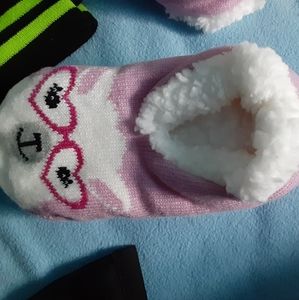 Plush slipper socks